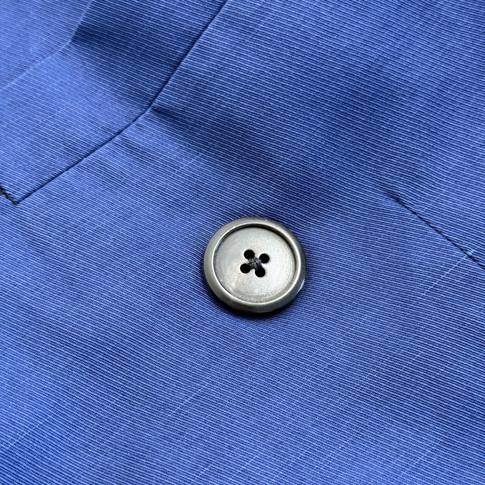 Prada Milano Blue Double-Breasted Cotton Blazer - Made in Italy - Size 50 - Picture 7 of 9